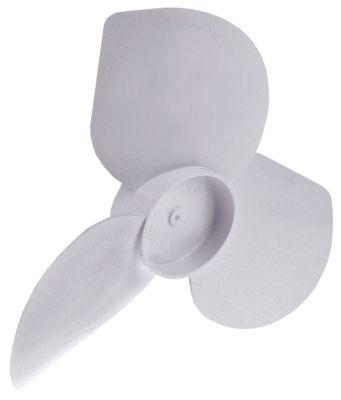 Ventilatorhjul Plastik ø 164mm B 27mm trykker Akseholder ø 3mm Skovle 3