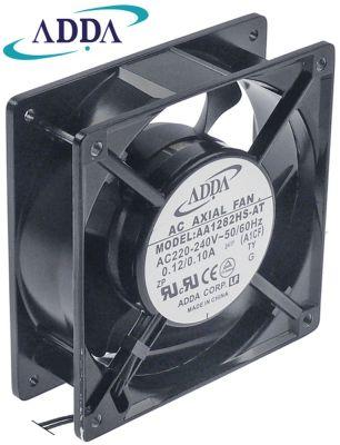 Aksialventilator 230VAC 17/15W L 119mm B 119mm H 38mm Leje Glideleje Tilslutning Kabel 300mm