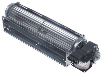 Tværstrømsventilator 25W 230V Motor venstre Valse ø 45mm Valse L 240mm -30 til +100°C