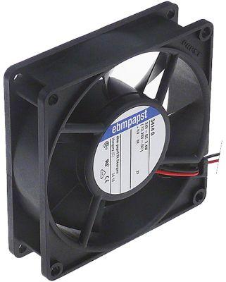 Aksialventilator 24VDC 23W L 92mm B 92mm H 25mm Leje Glideleje Tilslutning Kabel 310mm ebm-papst