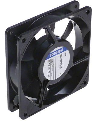 Aksialventilator 230VAC 14W L 119mm B 119mm H 25mm Leje Kugleleje Tilslutning Fladstik 2,8mm