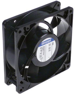 Aksialventilator 230VAC 18W L 127mm B 127mm H 38mm Leje Kugleleje Tilslutning Fladstik 2,8mm