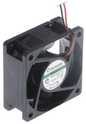 Aksialventilator 24VDC 125W L 60mm B 60mm H 25mm Leje Magnetleje Tilslutning Kabel