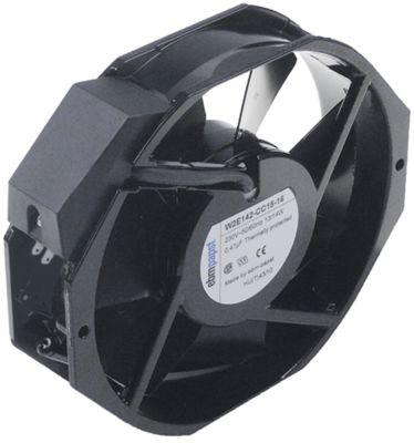 Aksialventilator 230VAC 13/14W L 172mm B 150mm H 38mm Tilslutning F2,8 Metal ebm-papst 50/60Hz
