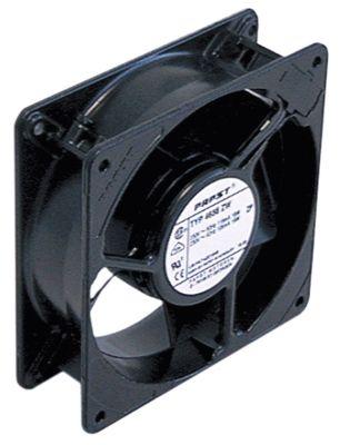 Aksialventilator 230VAC 13W L 119mm B 119mm H 38mm Leje Glideleje Tilslutning Fladstik 2,8mm
