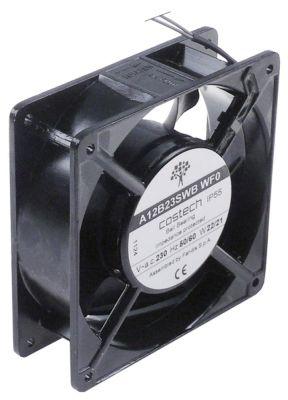 Aksialventilator 230VAC 22/21W L 119mm B 119mm H 38mm Leje Kugleleje Tilslutning Kabel