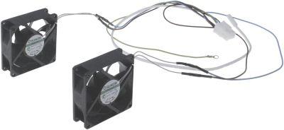 Aksialventilator 230VAC 46W L 80mm B 80mm H 25mm Tilslutning Stik Kabellængde 580mm