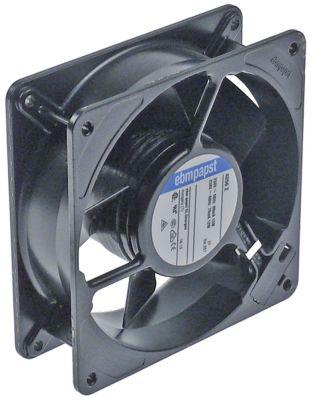 Aksialventilator 230VAC 13W L 119mm B 119mm H 38mm Leje Kugleleje Tilslutning Fladstik 2,8mm