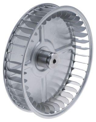 Ventilatorhjul D1 ø 197mm H1 43mm Skovle 39 D2 ø 8mm D3 ø 8x6,5mm H2 28mm