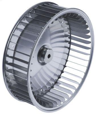 Ventilatorhjul H1 61mm H2 145mm D1 ø 198mm D2 ø 8mm D3 ø 8x6,8mm Skovle 45