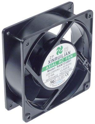 Aksialventilator 230VAC 16/15W L 119mm B 119mm H 38mm Leje Kugleleje Tilslutning Kabel