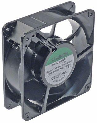 Aksialventilator 220/240 31/29W L 119mm B 119mm H 38mm Leje Kugleleje Tilslutning Fladstik 2,8mm