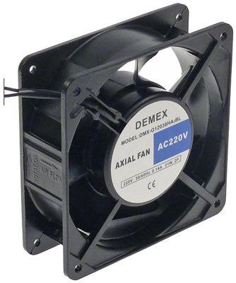 Aksialventilator 21W L 120mm B 120mm H 40mm Leje Glideleje 220V Tilslutning Kabel