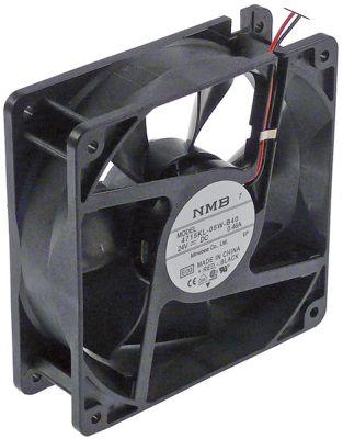 Aksialventilator 24VDC 11W L 119mm B 119mm H 38mm Leje  - Tilslutning Kabel 330mm Effekt 334m³/