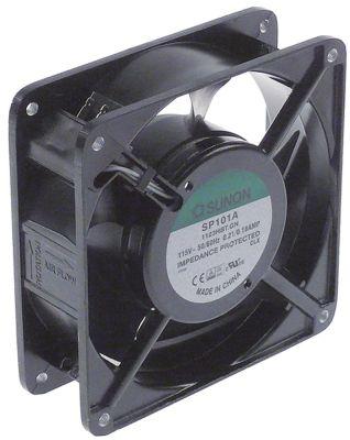 Aksialventilator 115VAC 20W L 120mm B 120mm H 38mm Leje Kugleleje Tilslutning Fladstik 2,8mm