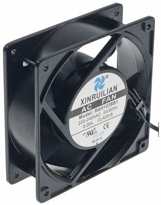 Aksialventilator 220/240  -W L 119mm B 119mm H 38mm Leje Kugleleje Tilslutning Kabel