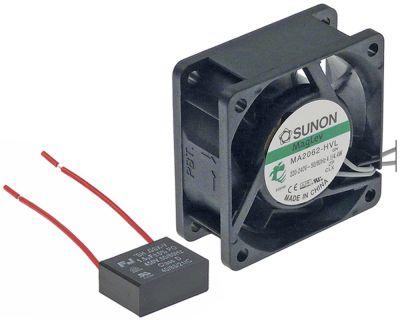 Aksialventilator 220/240 44W L 60mm B 60mm H 253mm Leje Glideleje Kabellængde 300mm SUNON 50/60