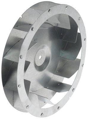 Ventilatorhjul H1 27mm D1 ø 160mm D2 ø 5x6mm Skovle 12