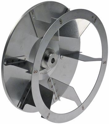 Ventilatorhjul H1 83mm CNS D1 ø 240mm D2 ø 11mm D3 ø 16mm Skovle 6