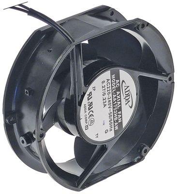 Aksialventilator L 172mm B 150mm H 51mm 220-240V Tilslutning Kabel Kabellængde 3000mm ADDA