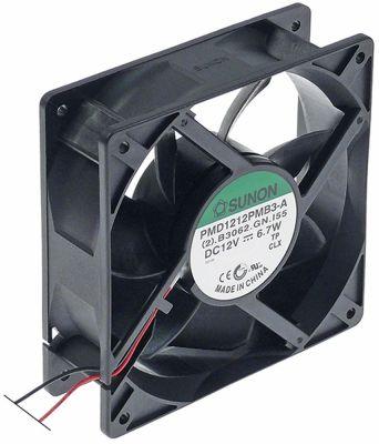 Aksialventilator L 120mm B 120mm H 38mm 12VDC 6,7W Leje Kugleleje Producent-nr. PMD1212PMB3-A