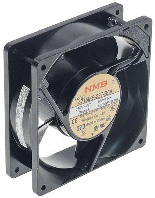 Aksialventilator 230VAC 15/14W L 119mm B 119mm H 38mm Tilslutning Fladstik 2,8mm NMB 50/60Hz