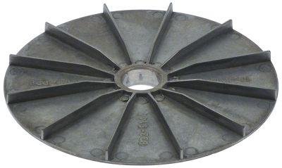 Ventilatorhjul ID ø 25mm UD ø 180mm H 20mm til motor L9 til motorkøling