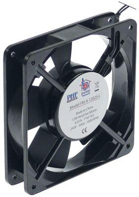 Aksialventilator 240V 13W L 120mm B 120mm H 25mm Tilslutning Kabel 300mm Effekt 71m³/h 50Hz