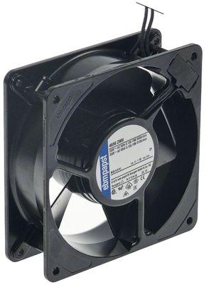Aksialventilator 230VAC 19/18W L 119mm B 119mm H 38mm Tilslutning  - Metal ebm-papst 50/60Hz
