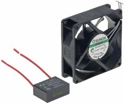 Aksialventilator 220/240 46W L 80mm B 80mm H 25mm Leje VAPO (magnetisk) Tilslutning Kabel 300mm