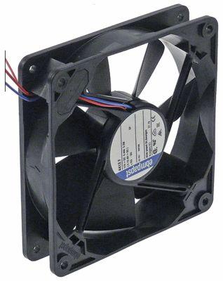 Aksialventilator 12VDC 53W L 119mm B 119mm H 25mm Leje Kugleleje Kabellængde 300mm trykker