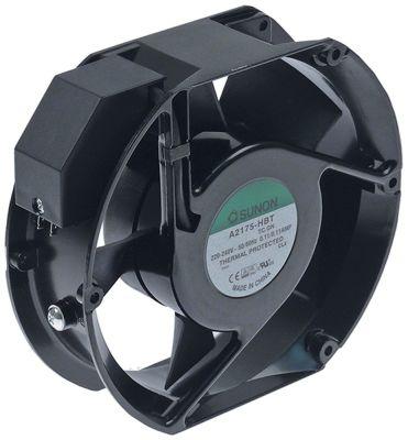 Aksialventilator 220/240 11W L 172mm B 150mm H 50mm Leje Kugleleje Tilslutning Fladstik 2,8mm