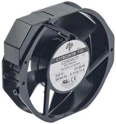 Aksialventilator 230V 27W L 172mm B 150mm H 38mm Leje Kugleleje Tilslutning F 2,8x0,8mm COSTECH