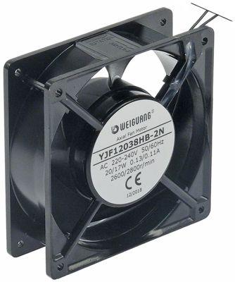 Aksialventilator 220/240 17/20W L 120mm B 120mm H 38mm Leje Kugleleje Kabellængde 1000mm WEIGUANG