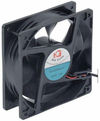 Aksialventilator 24VDC 72W L 120mm B 120mm H 38mm Leje Kugleleje Kabellængde 900mm MIN QUAN