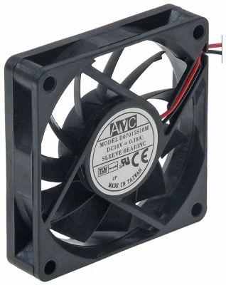 Aksialventilator Størrelse 70x70 18V 18A Leje Glideleje H 15mm Kabellængde 350mm