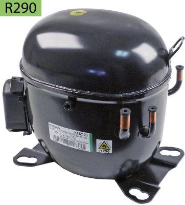 Kompressor Kølemiddel R290 Type NT2210U 1 1/4HP Slagvolumen 278cm³ CSR 220-240V H 234mm 2003W 798W