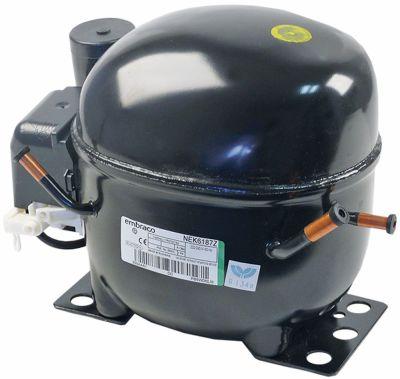 Kompressor Kølemiddel R134a Type NEK6187Z 1/3HP Slagvolumen 10cm³ CSIR 220-240V H 200mm 482W