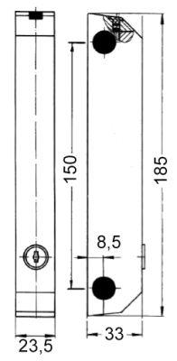 Optrækningslukkemekanisme L 185mm 6189 BA 150mm kan lukkes Køleenheder