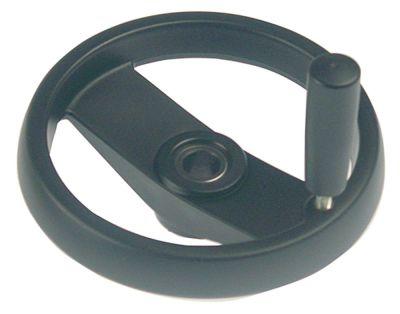 Håndhjul L1 30mm L2 60mm Gevind M8 ø 200mm D1 ø 48mm Boring ø 20mm Greb kan ikke foldes