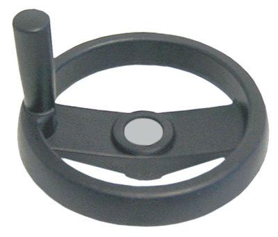 Håndhjul L1 34mm L2 142mm Gevind M6 LA 15mm ø 200mm D1 ø 50mm Boring ø 16mm med foldehåndtag