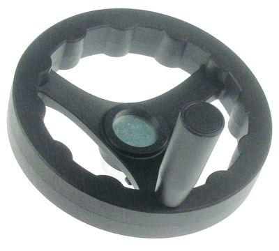 Håndhjul ø 160mm Boring ø 15mm med greb