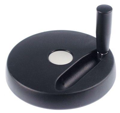 Håndhjul L1 40mm L2 43mm Gevind M6 LA 7mm ø 200mm D1 ø 50mm Boring ø 20mm med foldehåndtag