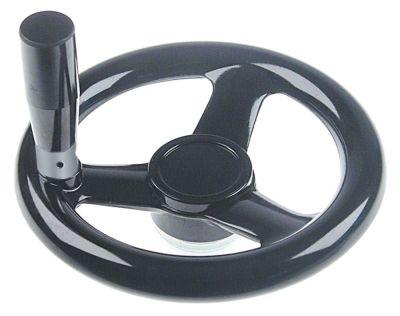 Håndhjul L1 40mm L2 55mm Gevind M8 LA 7mm ø 175mm D1 ø 40mm Boring ø 20mm Boringsdybde 30mm