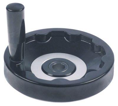 Håndhjul L1 22mm L2 60mm Gevind M8 LA 8mm ø 175mm D1 ø 40mm Boring ø 20mm med foldehåndtag