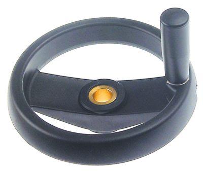 Håndhjul L1 22mm L2 50mm Gevind M5 LA 8mm ø 160mm D1 ø 40mm Boring ø 16mm med foldehåndtag