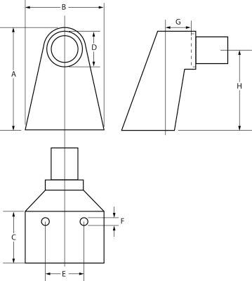 Konsol Rør ø 25mm til grebstang