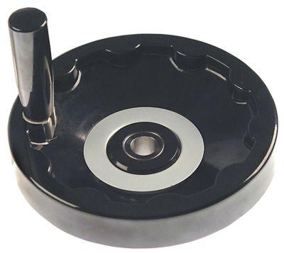 Håndhjul L1 20mm L2 60mm Gevind M6 ø 200mm D1 ø 40mm Boring ø 20mm med foldehåndtag