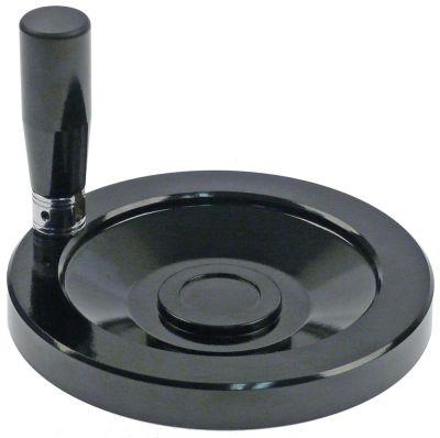 Håndhjul L1 20mm L2 45mm Gevind M6 LA 6mm ø 150mm D1 ø 32mm Boring ø 15mm Boringsdybde 22mm