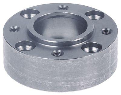 Flange CNS UD ø 60mm Materialestyrke 20mm til ventilatormotor Indv.-ø 1 28mm Indv.-ø 2 19mm